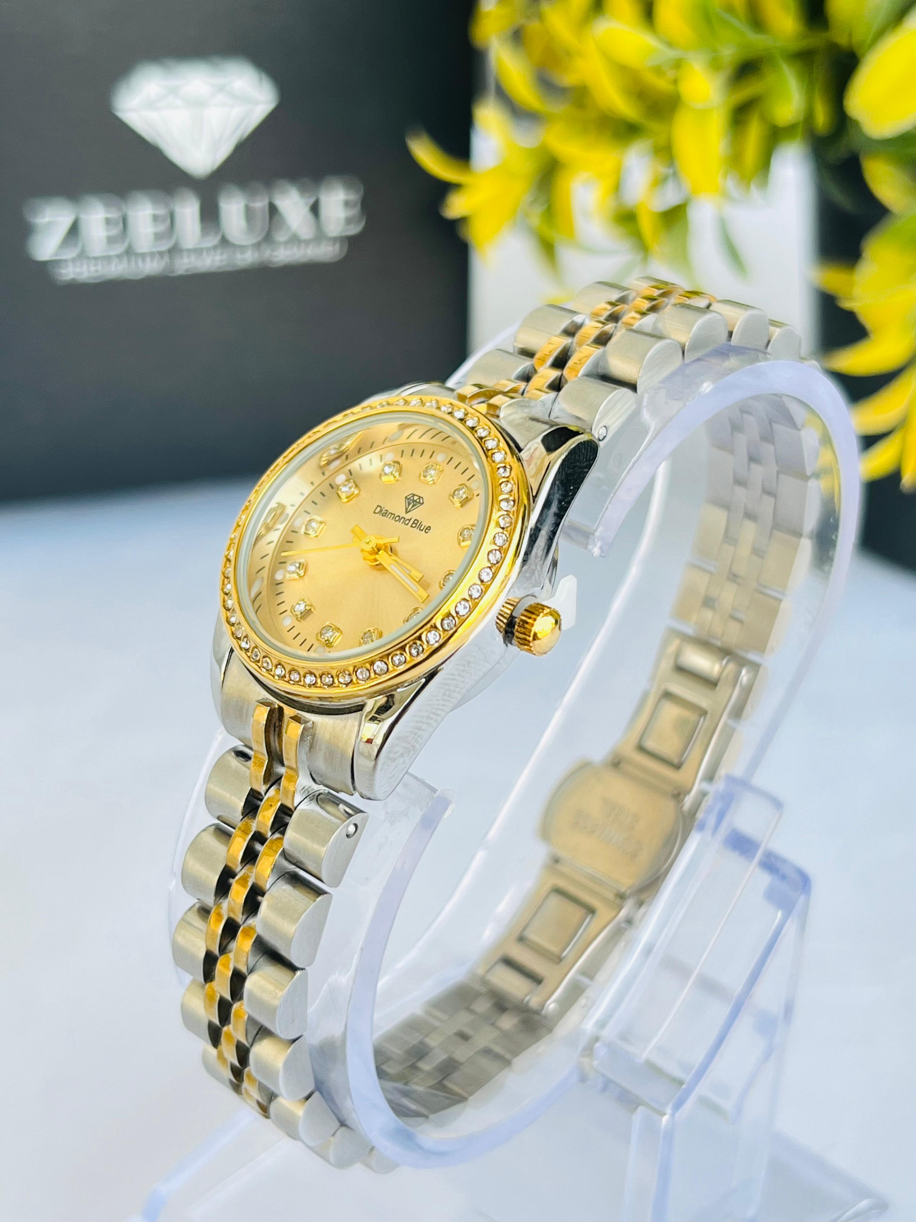 ORIGINAL DIAMOND TWO-TONE GOLDEN DIAL WATCH