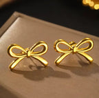 18K-GLD PLATED BOW EARRINGS