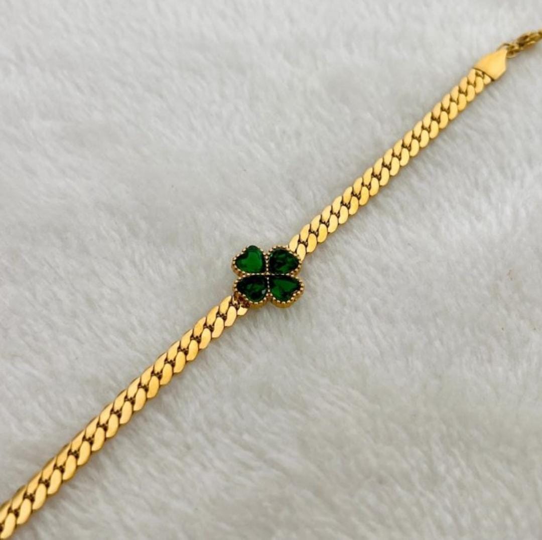 SNAKE CHAIN FLOWER BRACELET