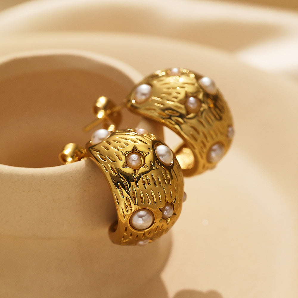 18K GOLD PLATED HOOP EARRINGS