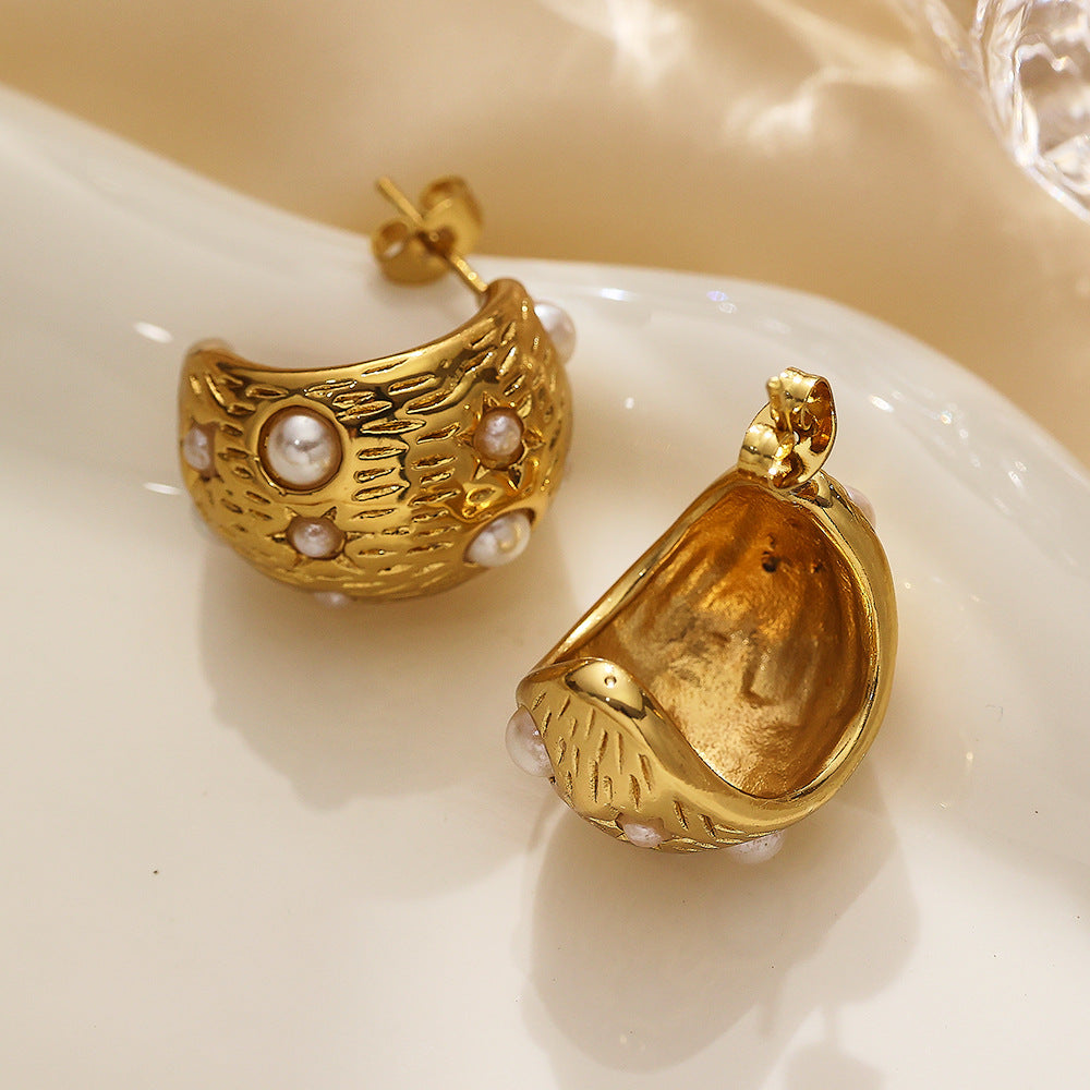 18K GOLD PLATED HOOP EARRINGS
