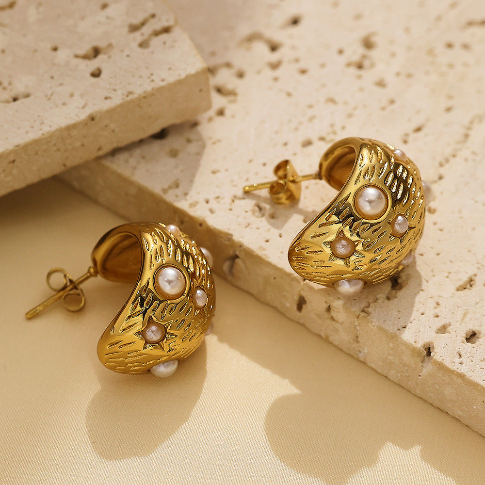 18K GOLD PLATED HOOP EARRINGS