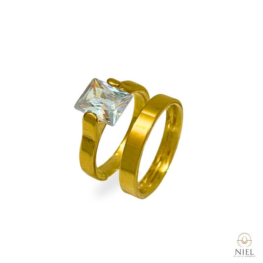 18K GOLD PLATED DOUBLE RING