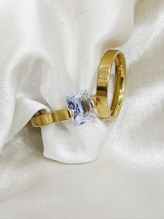 18K GOLD PLATED DOUBLE RING