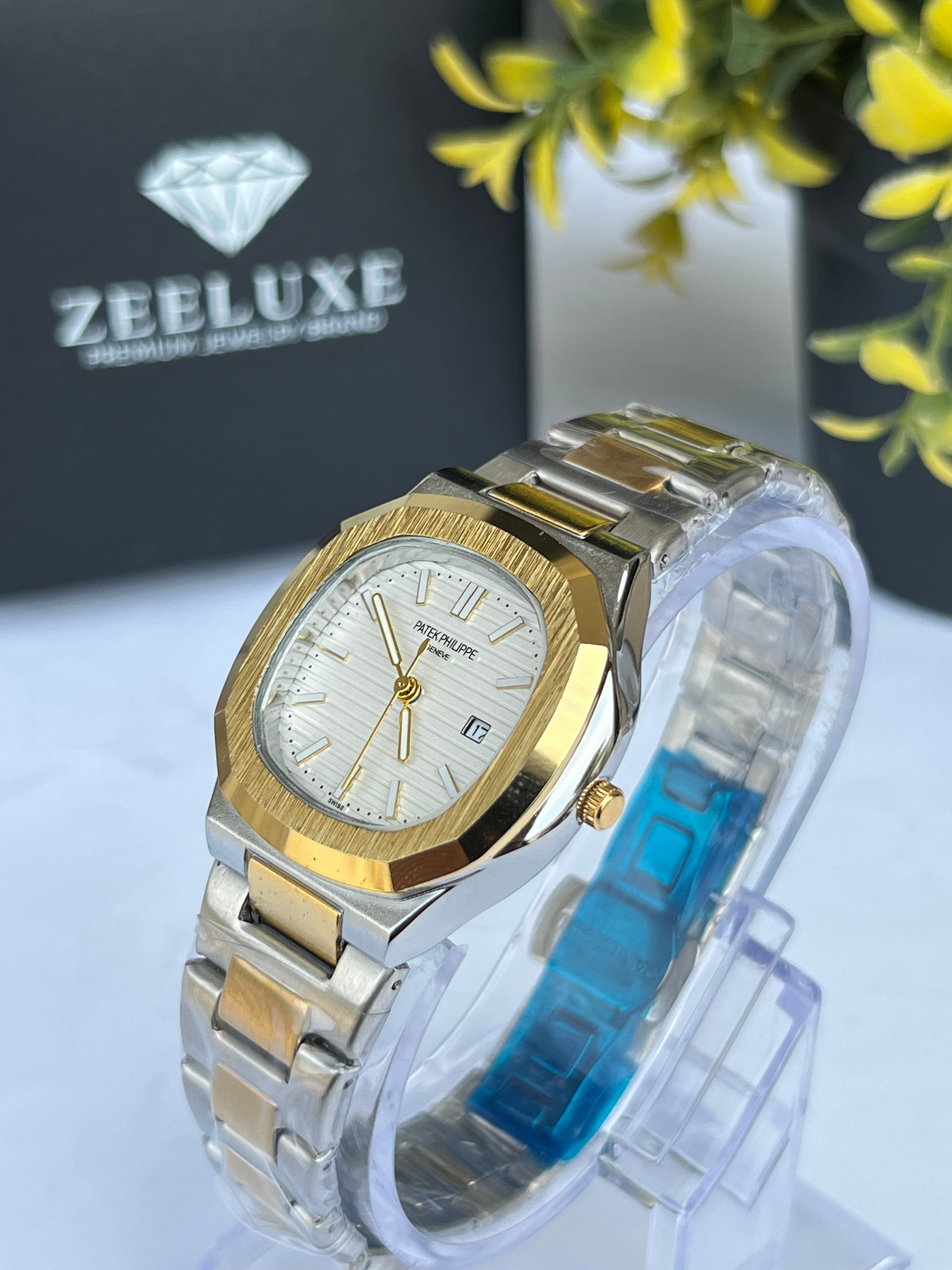 PATEK GOLDEN STAINLESS STEEL WATCH