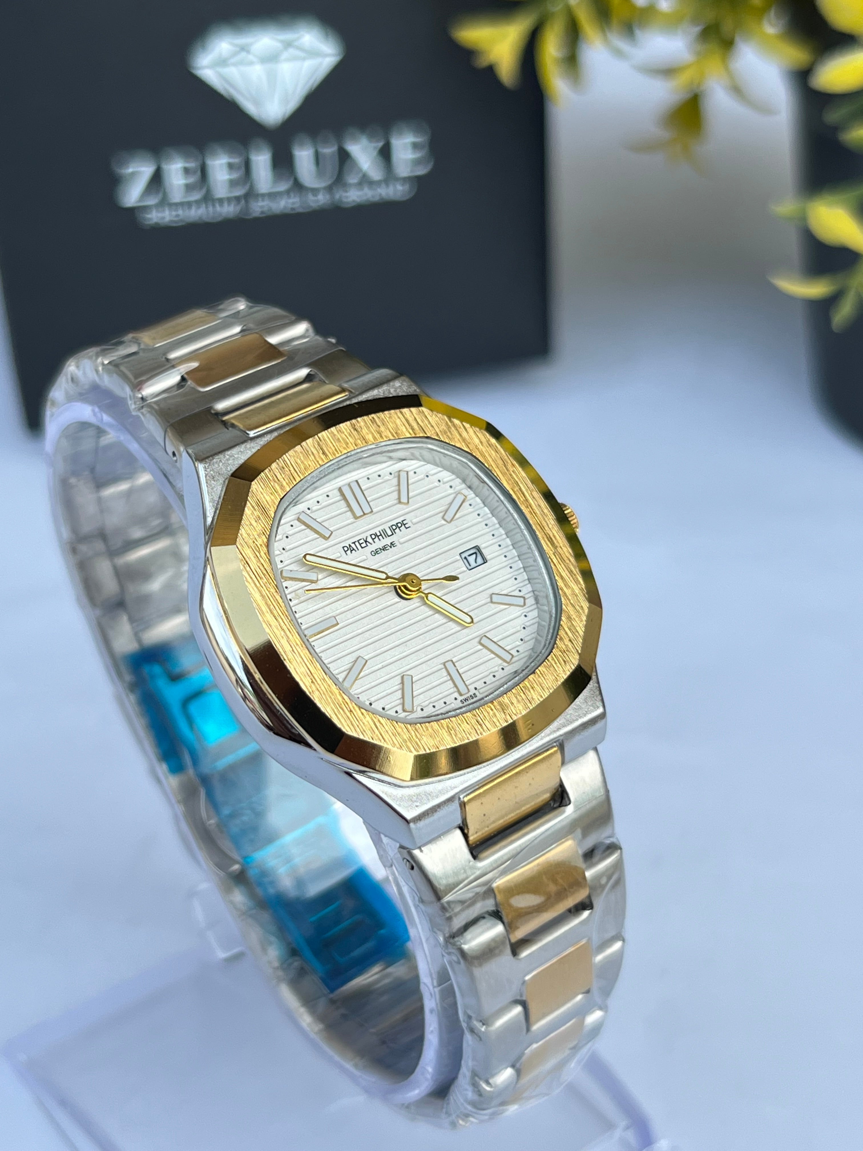 PATEK GOLDEN STAINLESS STEEL WATCH