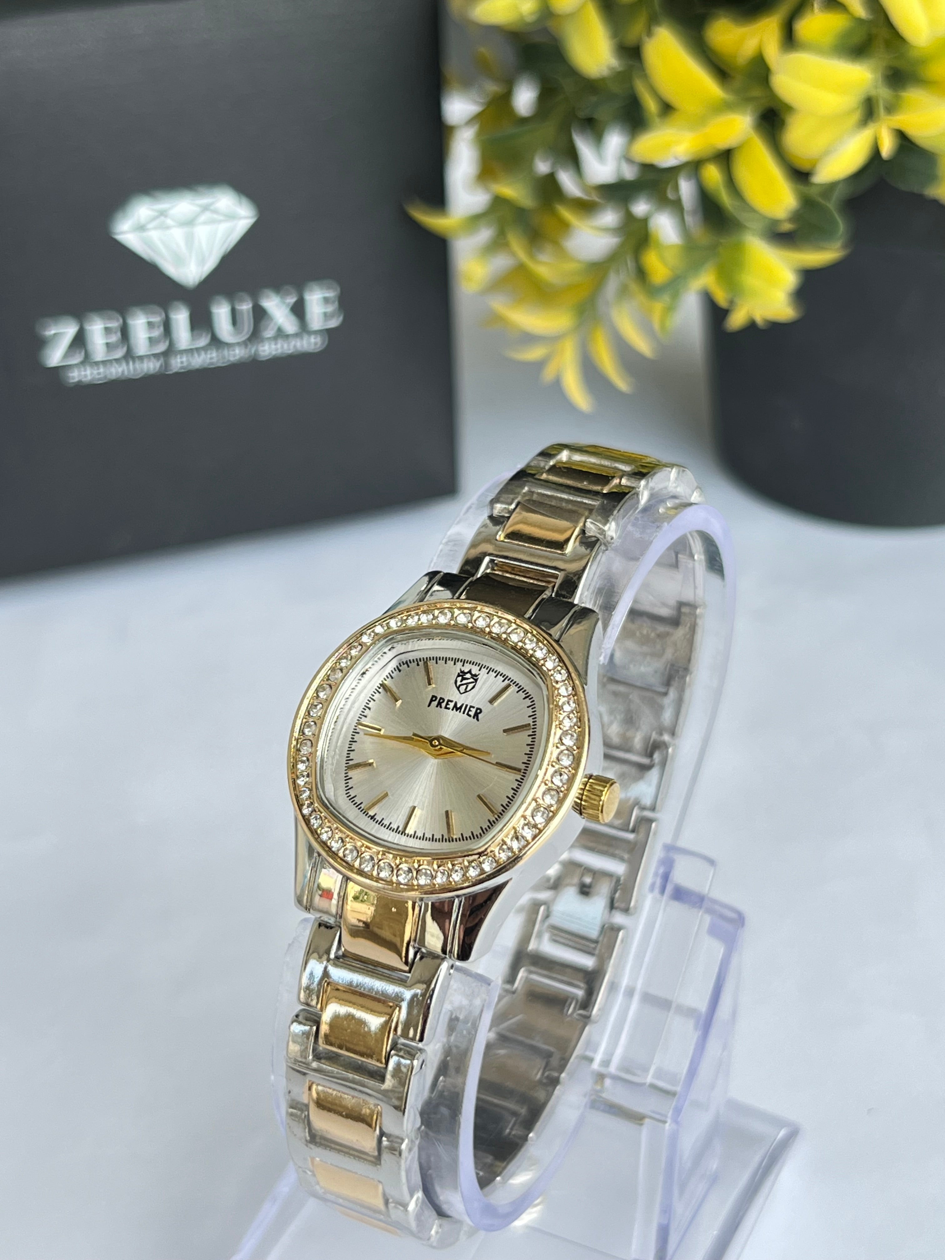 PREMIER TWO-TONE GOLDEN WHITE DIAL WATCH