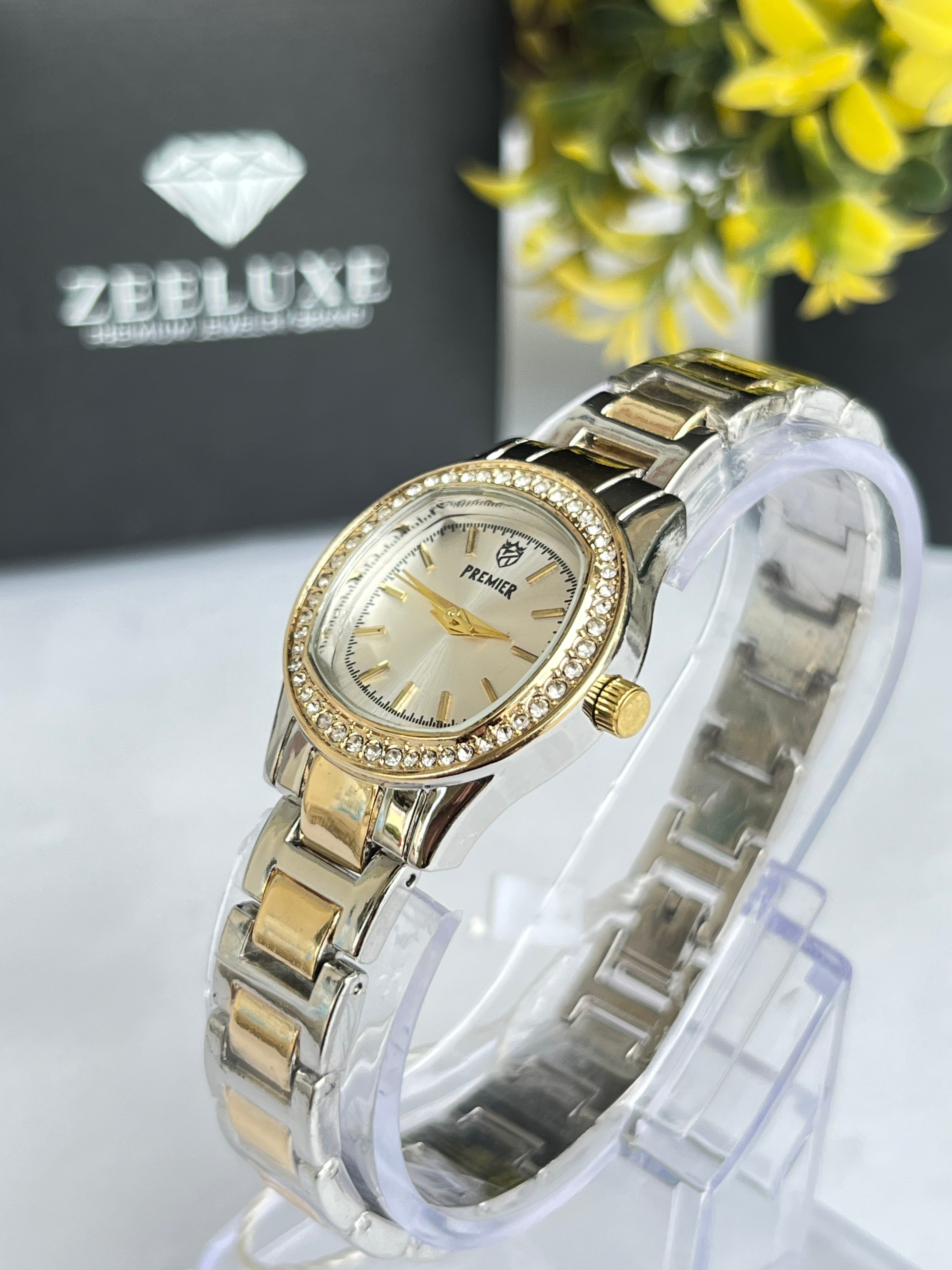 PREMIER TWO-TONE GOLDEN WHITE DIAL WATCH