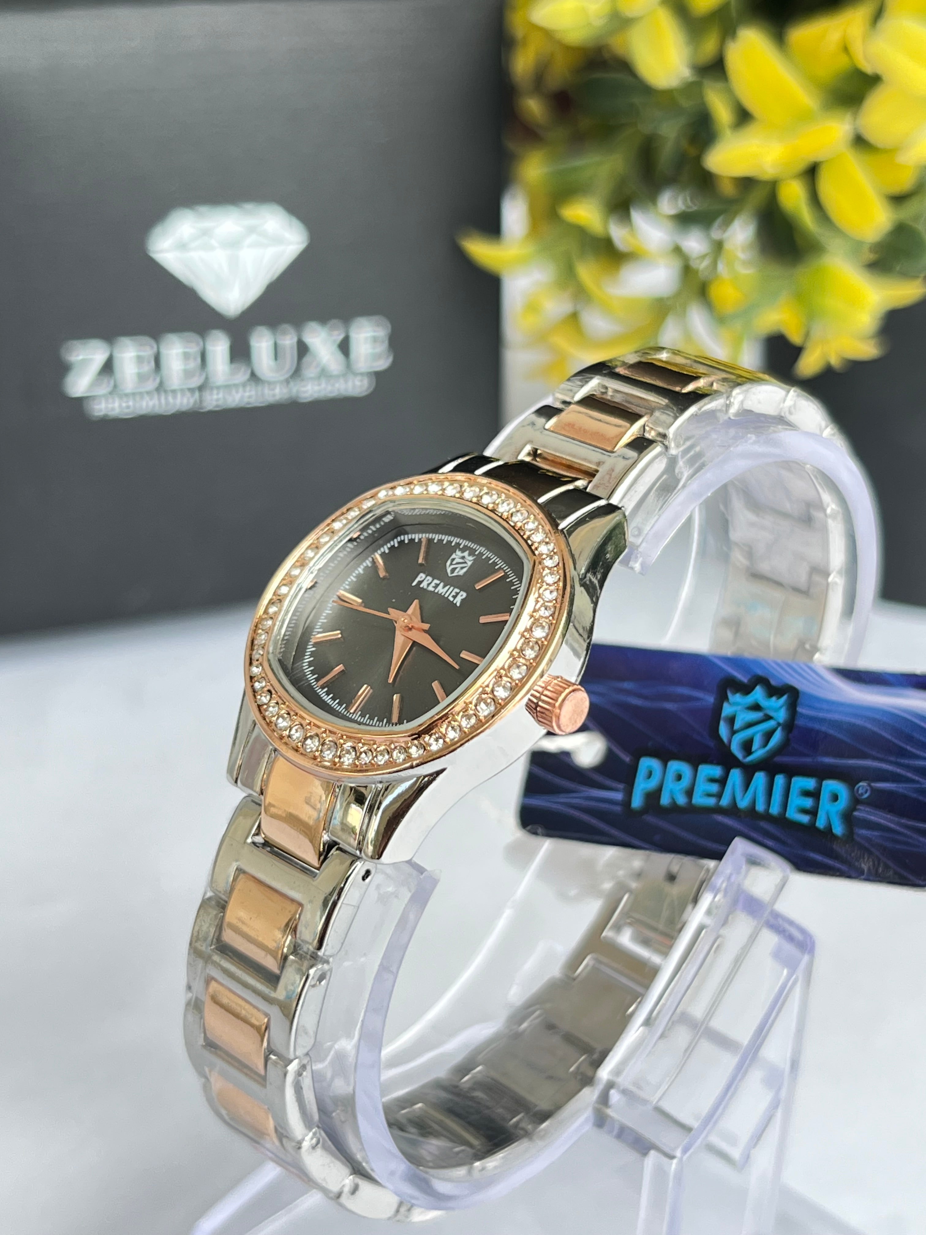 PREMIER TWO-TONE COPPER BLACK DIAL WATCH
