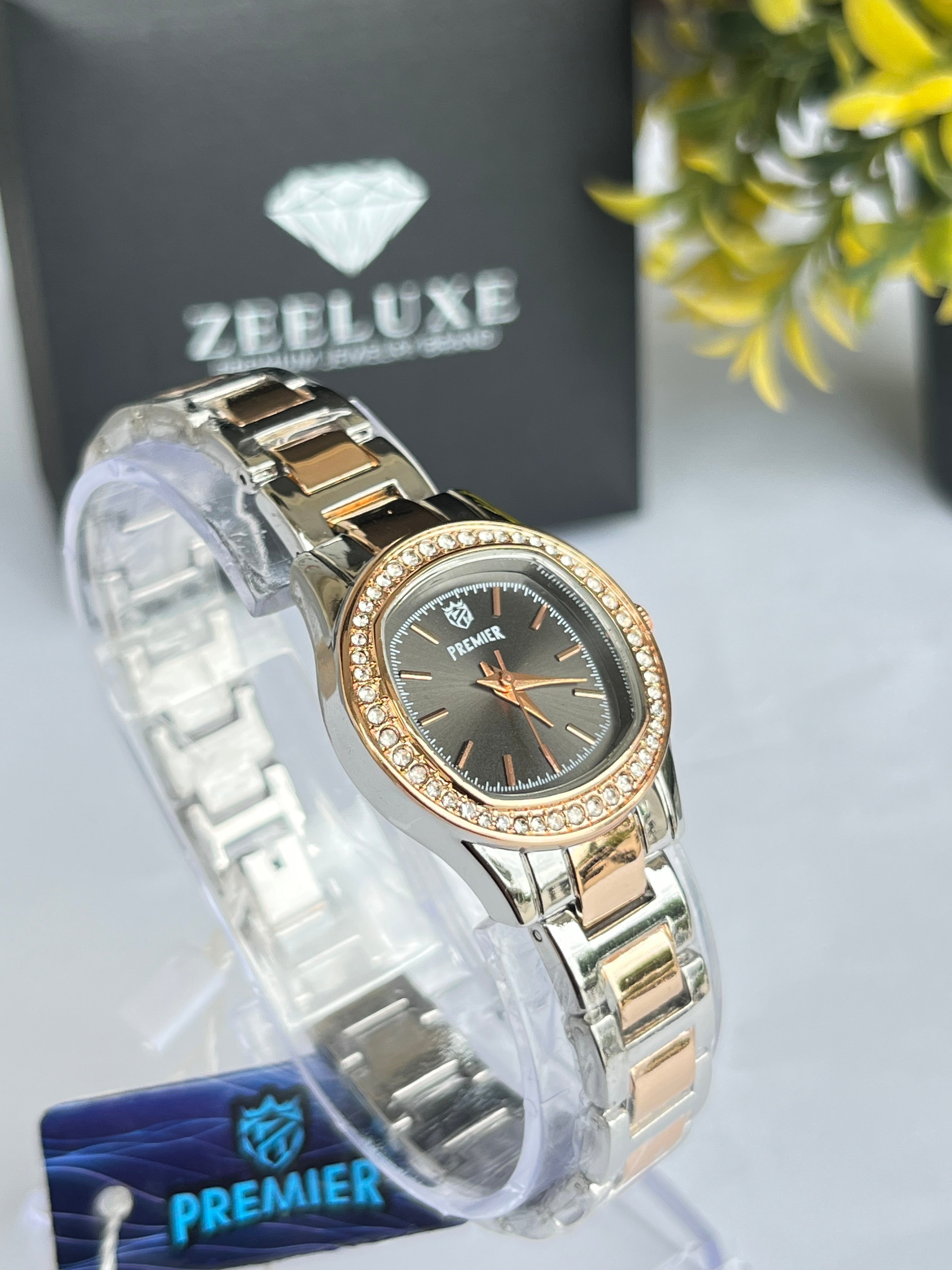 PREMIER TWO-TONE COPPER BLACK DIAL WATCH