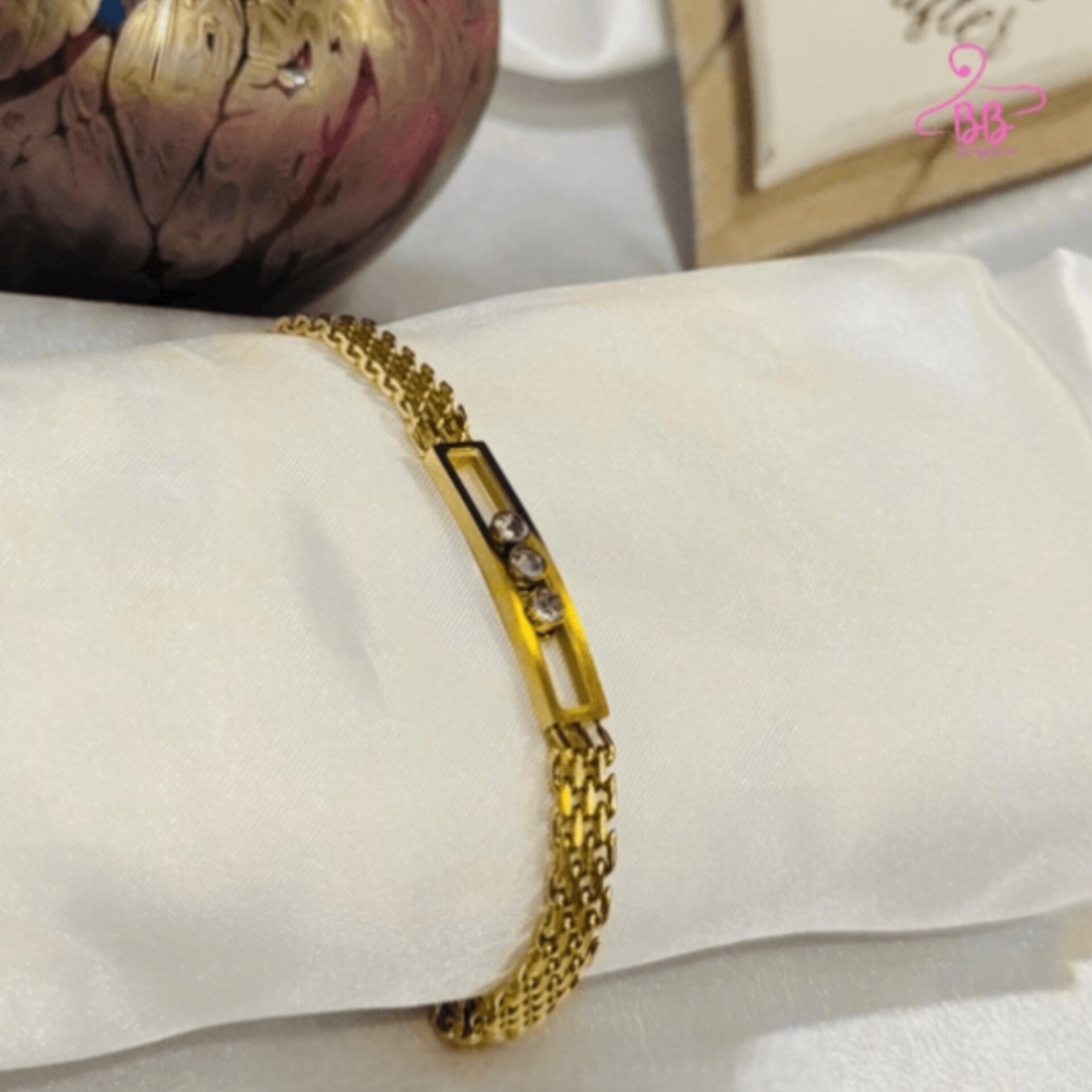 18K-GOLD PLATED SNAKE CHAIN BRACELET
