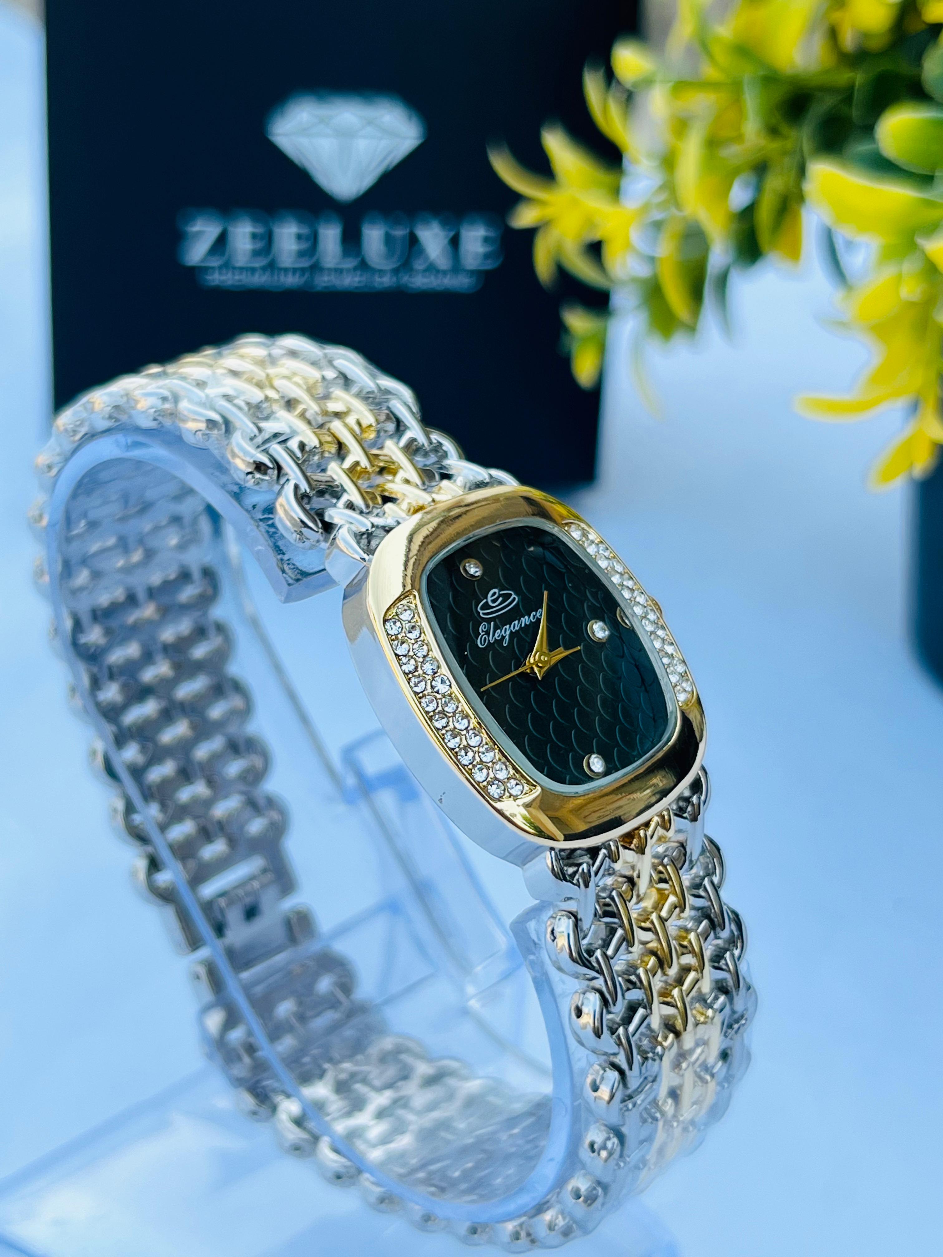 ELEGANCE GOLDEN GREEN DIAL WATCH