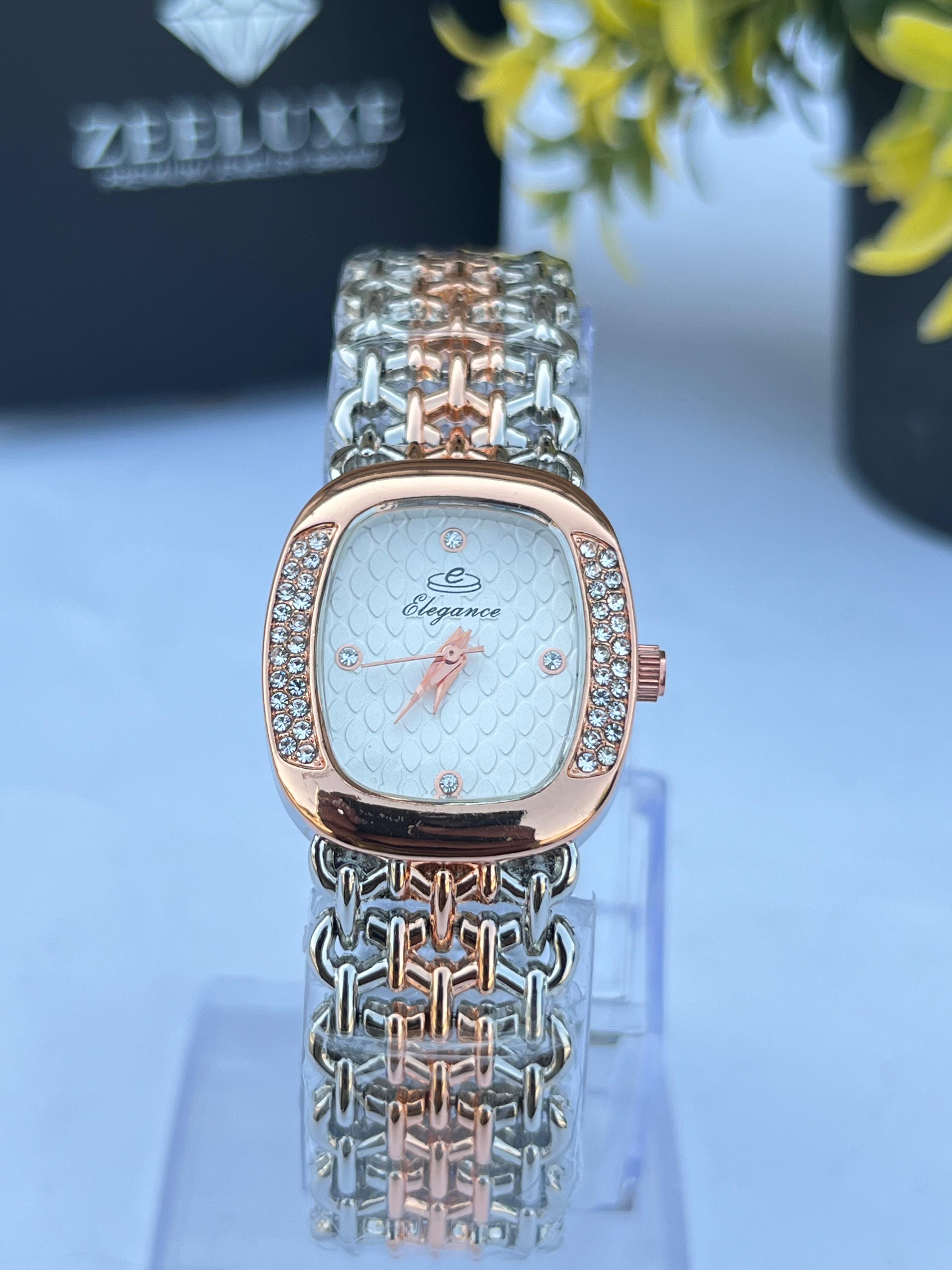 ELEGANCE COPPER WHITE DIAL WATCH