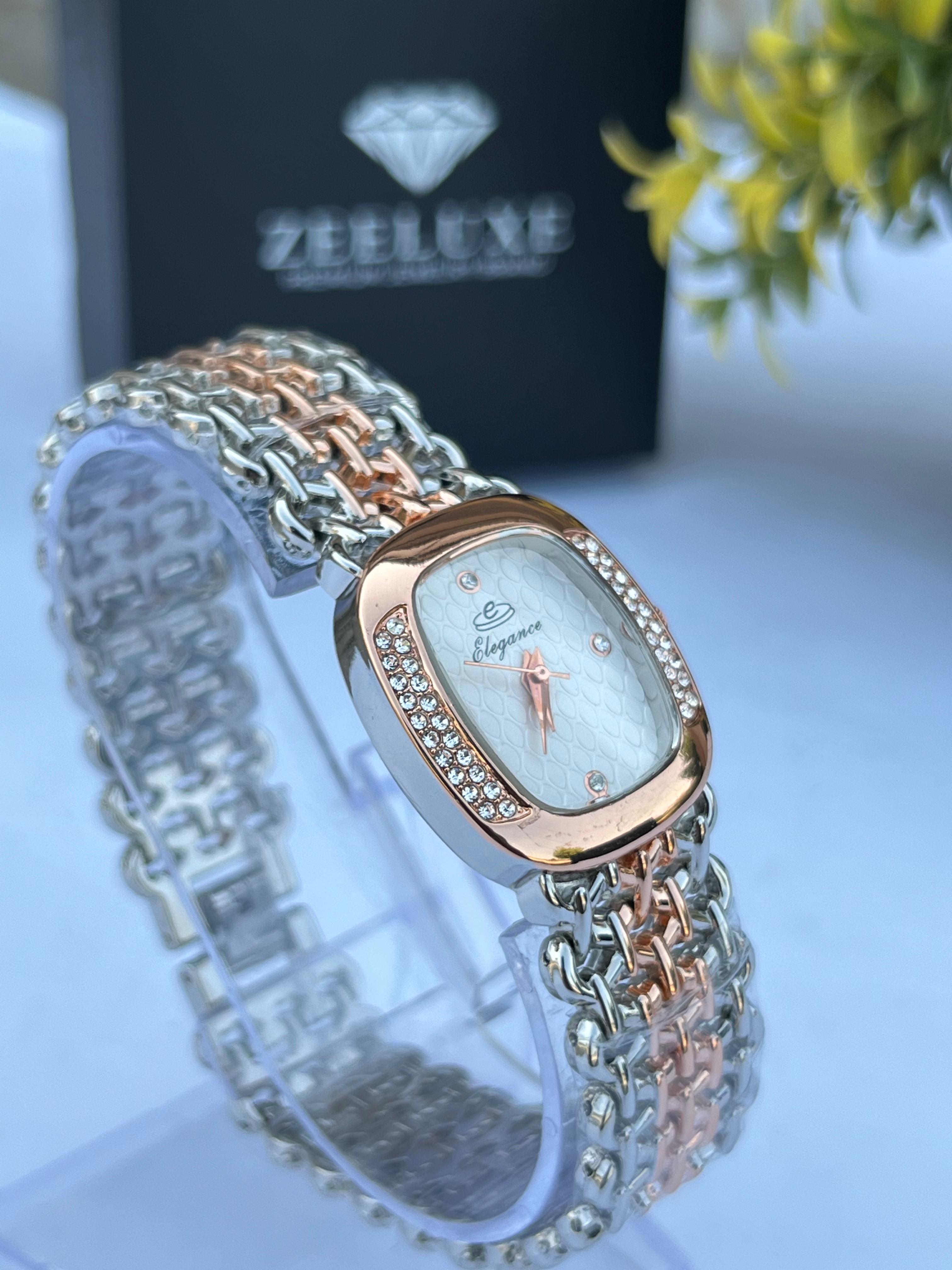 ELEGANCE COPPER WHITE DIAL WATCH