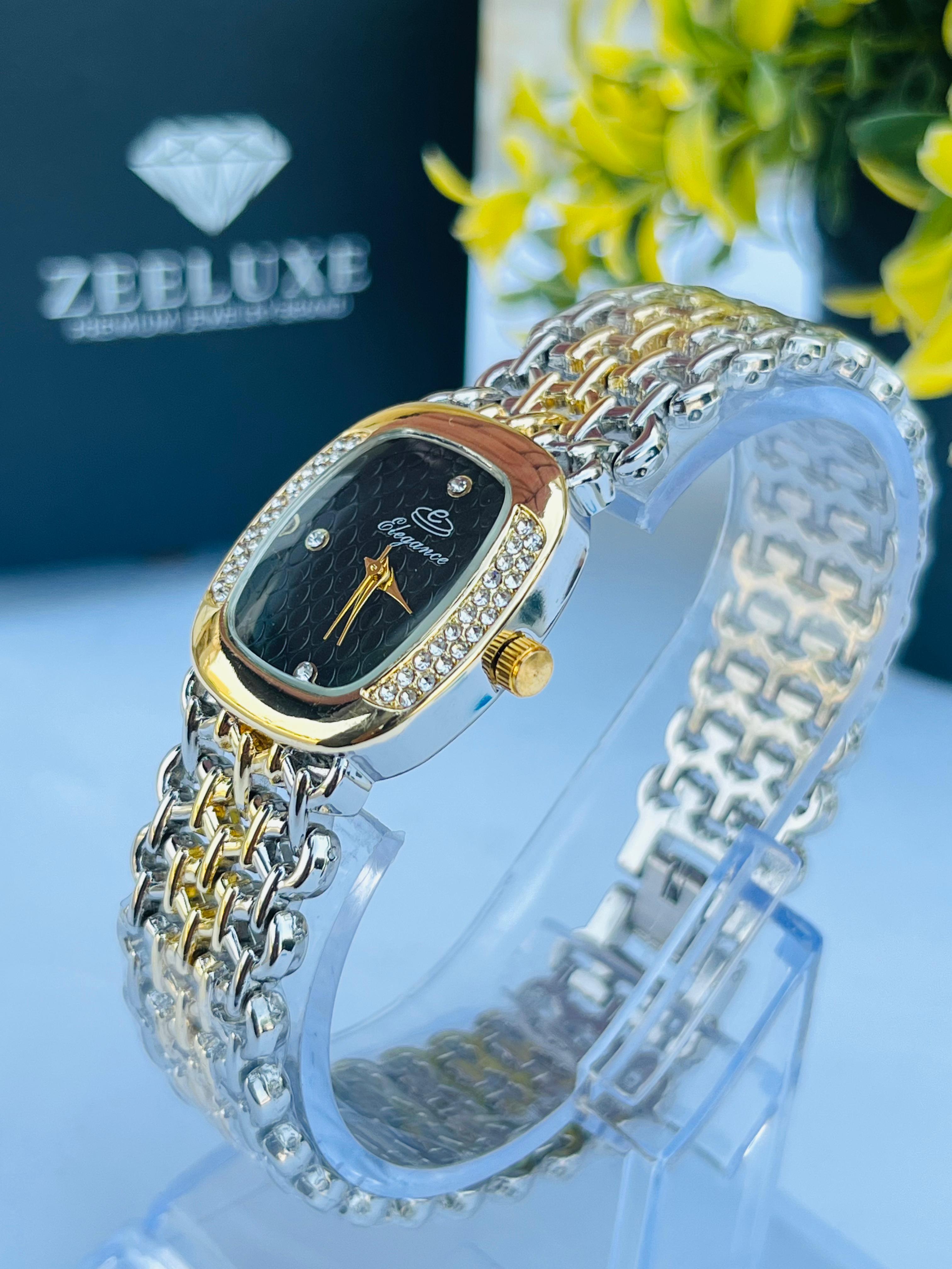 ELEGANCE GOLDEN GREEN DIAL WATCH