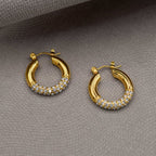 18K GOLD PLATED CIRCLE EARRINGS