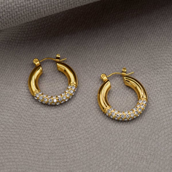 18K GOLD PLATED CIRCLE EARRINGS
