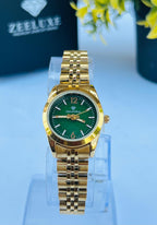 ORIGINAL DIAMOND GOLDEN CHAIN GREEN DIAL WATCH