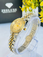 ORIGINAL DIAMOND TWO-TONE GOLDEN DIAL WATCH