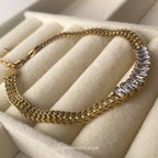 18K-GOLD PLATED TENNIS CHAIN BRACELET